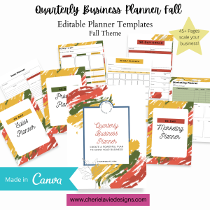 Quarterly Business Planner Fall Theme
