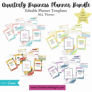 BUNDLE Quarterly Business Planners Winter | Spring | Summer | Fall Themes