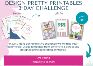 Design Pretty Printables 3 Day Challenge