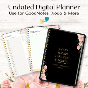 Floral Undated Tablet Goal Planner