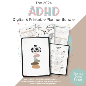 2024 ADHD Digital & Printable Planner Bundle