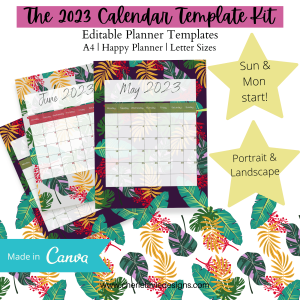 2023 Tropical Boho Calendar
